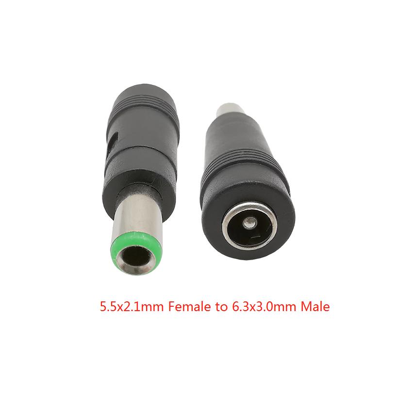 10Pcs 5.5x2.1mm Female jack to 6.3x3.0mm Male plug DC power plug Conversion Plug Jack Adapter male to female Connector 6.3*3.0mm