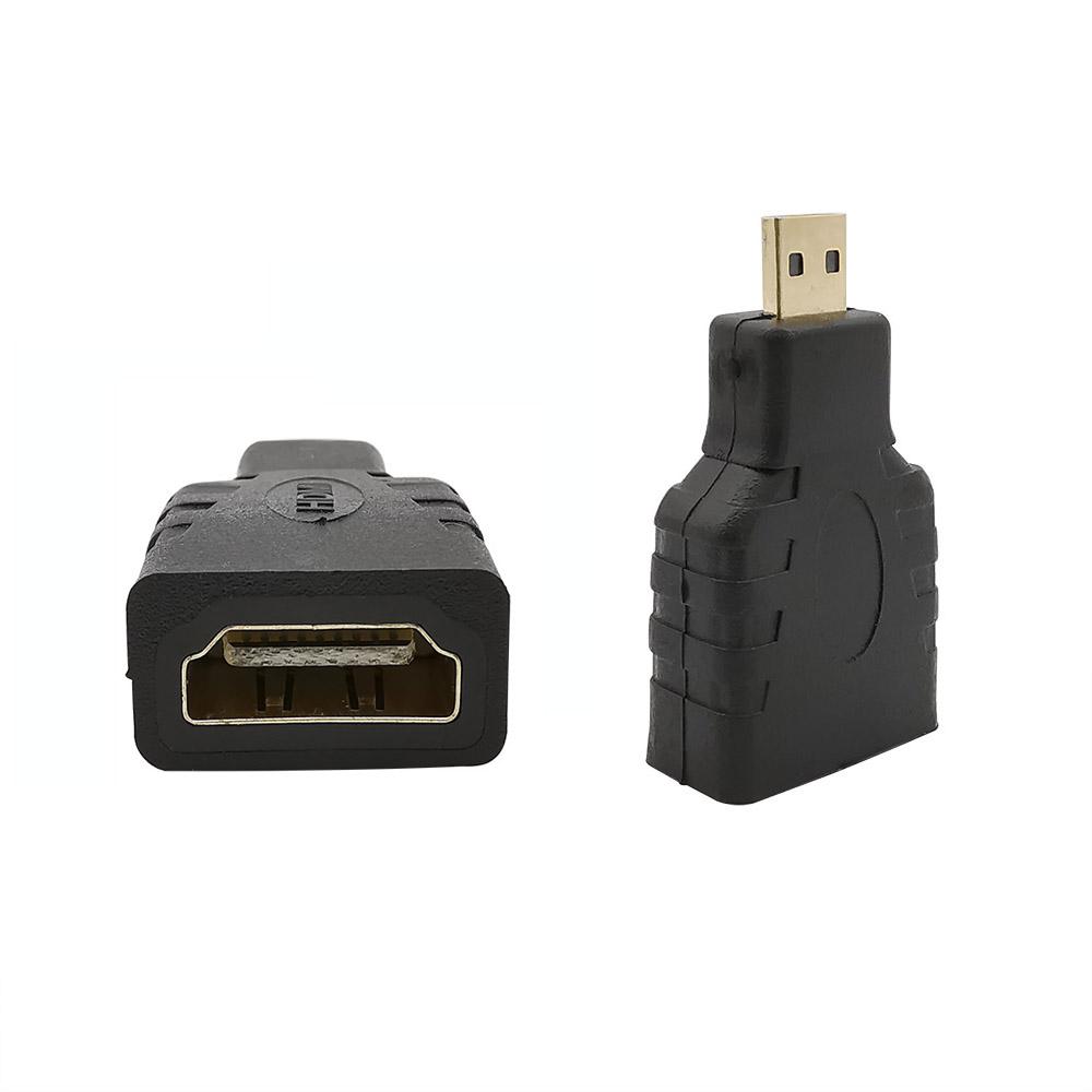 5Pcs Standard HDMI Female to Micro HDMI Male Adapter HDMI Audio Video Converter Connector for HDTV Cameras MP4 1080P