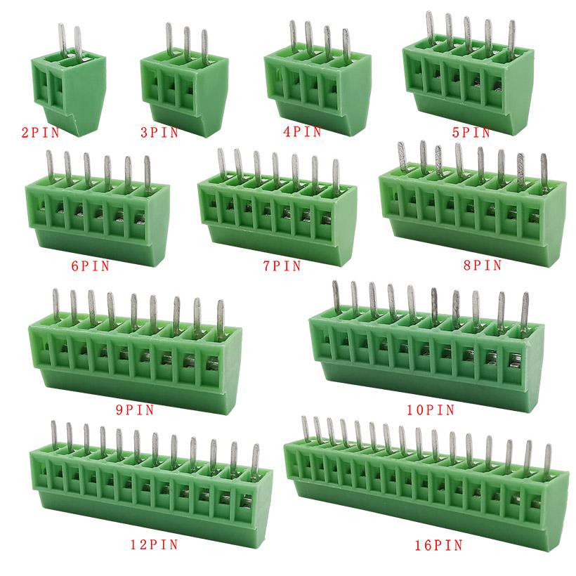 10 Stück 2-polig KF128 2,54 mm PCB Universal-Schraubklemmenblock BlocN r LTKJ 