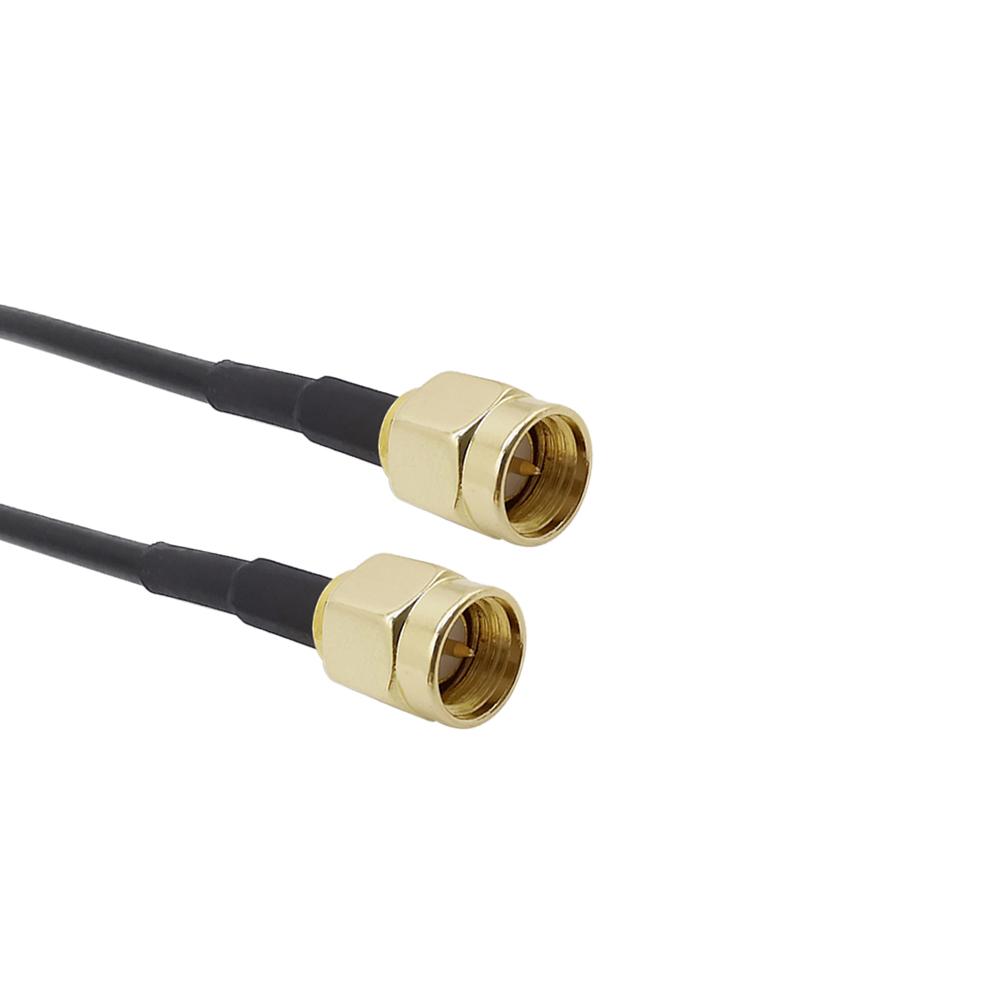 5Pcs RG174 SMA Male Plug To SMA Male Plug Connector Nut Bulkhead WIFI Antenna Extension Coax Jumper cable 7/10/15/20/30/50cm