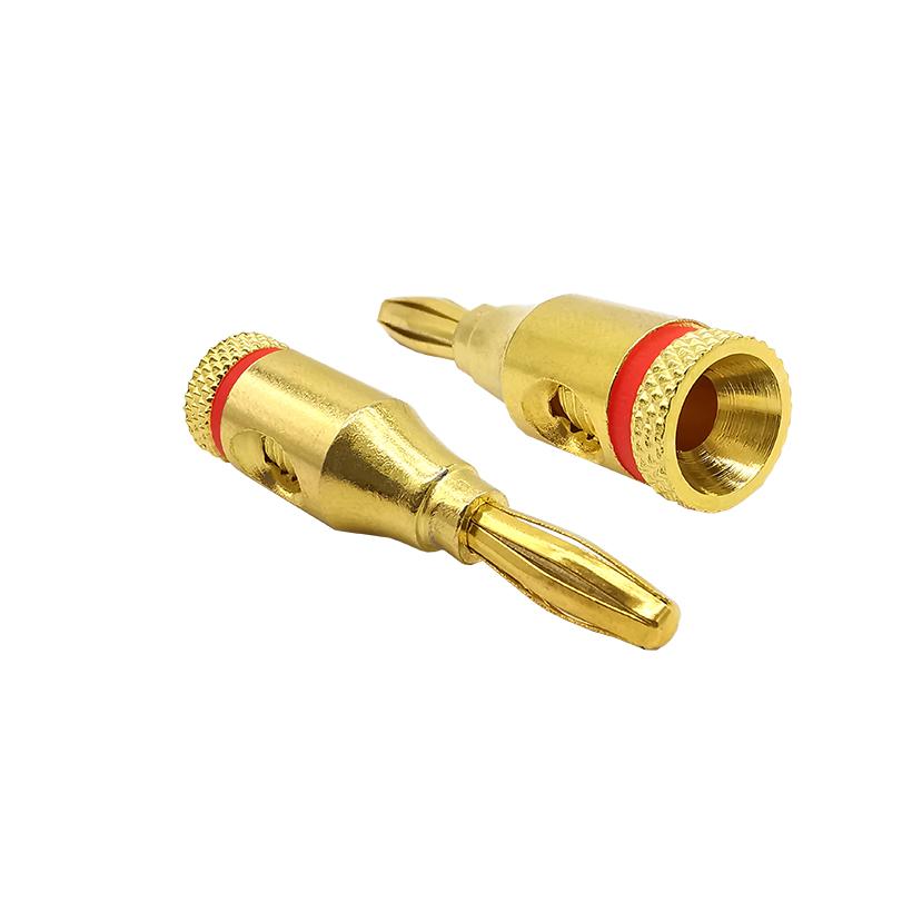 20Pcs red 4mm Banana Plugs Terminal Connector Gold plated Cable Wire adapter Musical Audio amplifier Speaker 4mm Banana plug