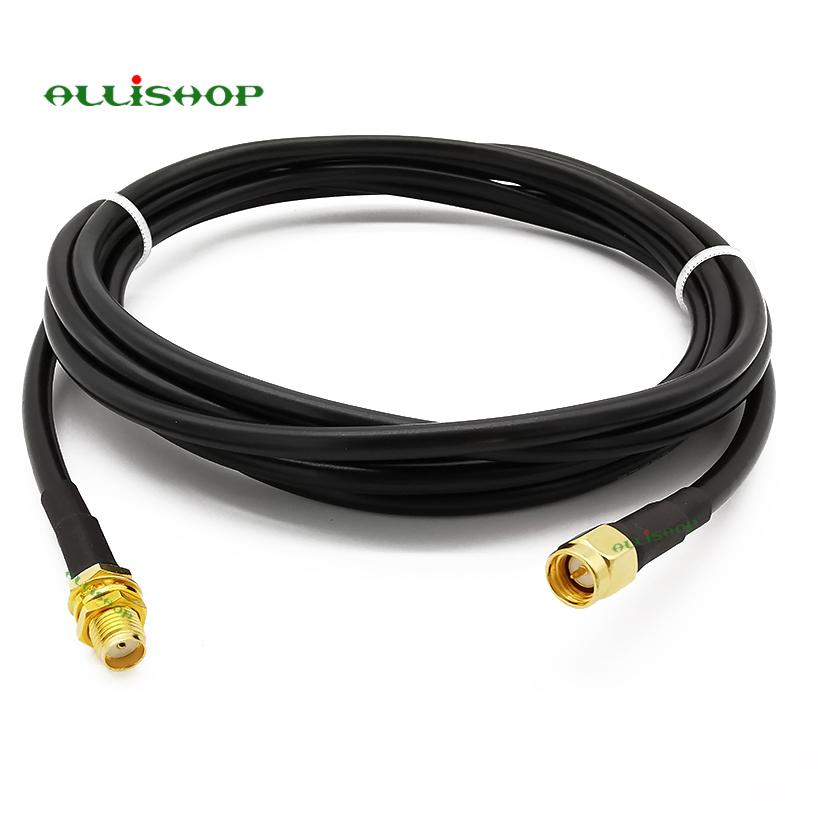 1M SMA Cable RG58 SMA male to SMA female coaxial RG58 cable wifi plug to jack antenna SMA Extension cable