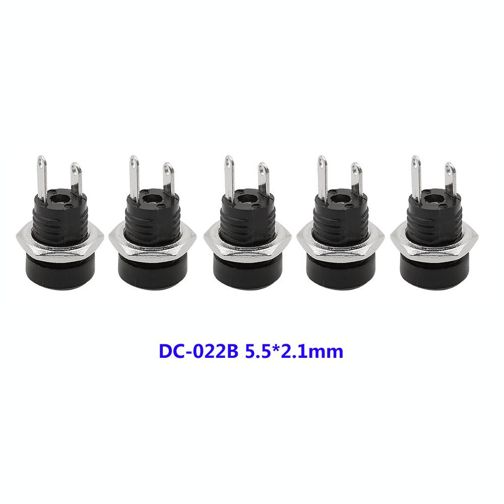 5/10/20Pcs DC-022B 5.5*2.1mm 2Pins DC Power Supply Connectors 5.5x2.1mm Jack Socket Adapter Female Plug Terminal Blocks