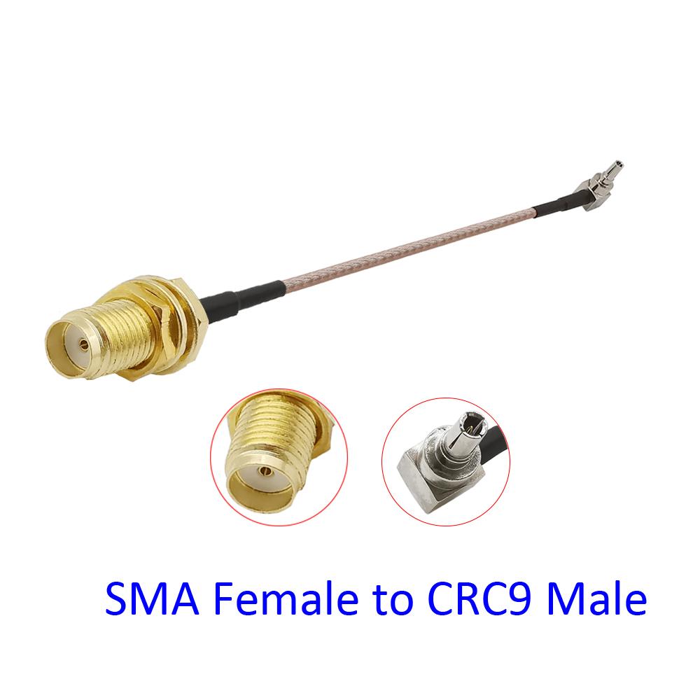 1Pcs Pigtail SMA Female Jack to CRC9 Male Plug Right Angle Connector RG316 Cable Wire Adapter 15cm 6" For Antenna Extension