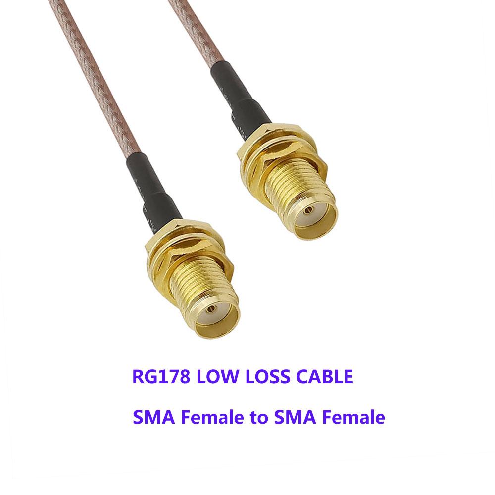 1Pcs SMA Female to SMA Female Adapter 15CM RG178 Pigtail Cable Wire Connector Antenna Extendor