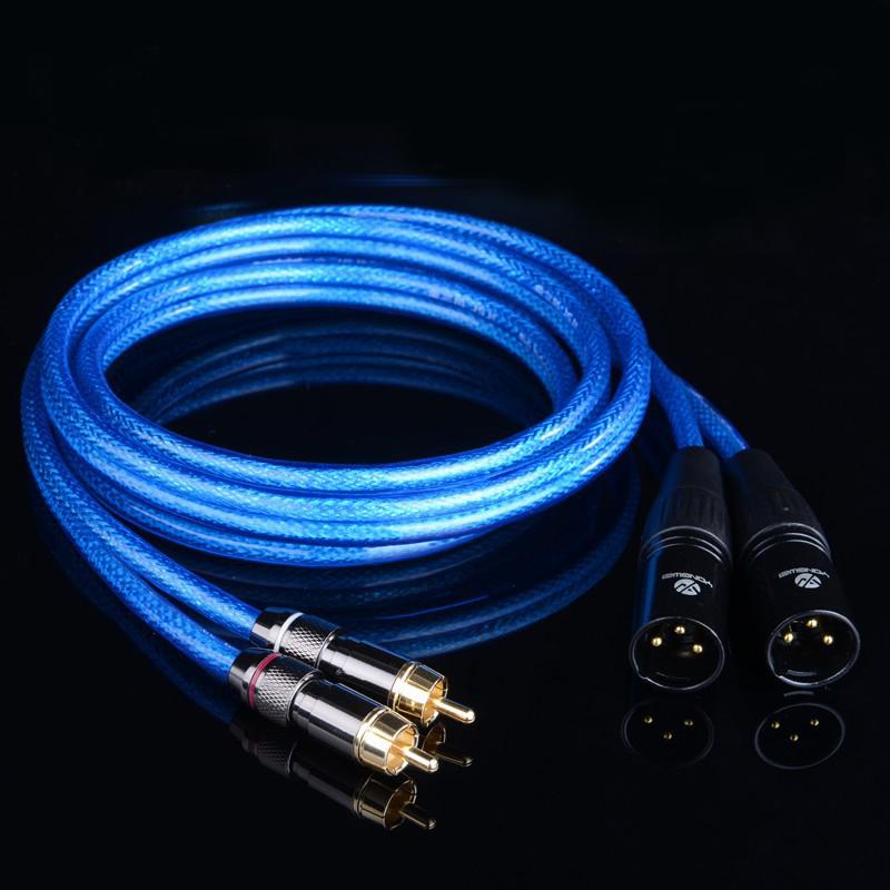 L606 Dual RCA Coaxial Audio Cable To 2 XLR Male Plug Coax Adapter Video Wire Connector For Amplifier Microphone Speaker