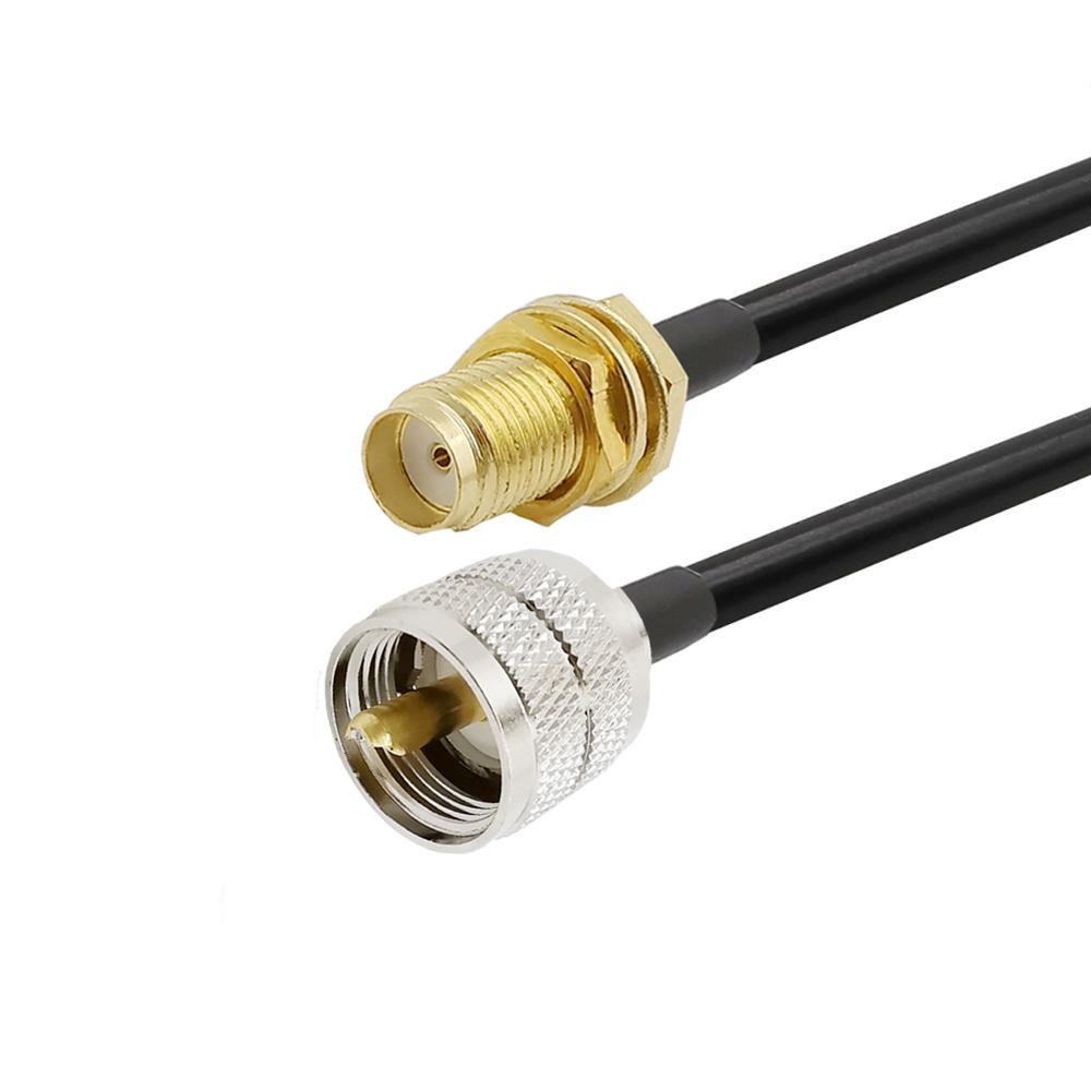1Pcs RF SMA Female to UHF Male L259 Adapter RG58 Coaxial Coax Cable Antenna Extension Pigtail wire Connector 10/15/20/30 50cm