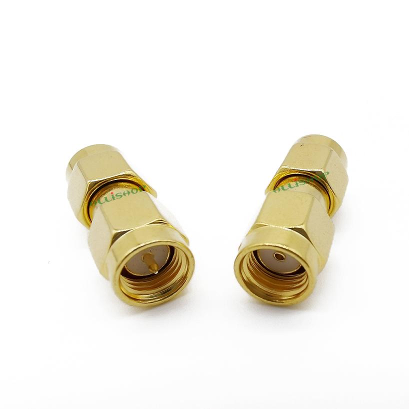 5Pcs RP SMA male to SMA Male female pin RF Coax Adapter male to male connector Straight goldplated adapter