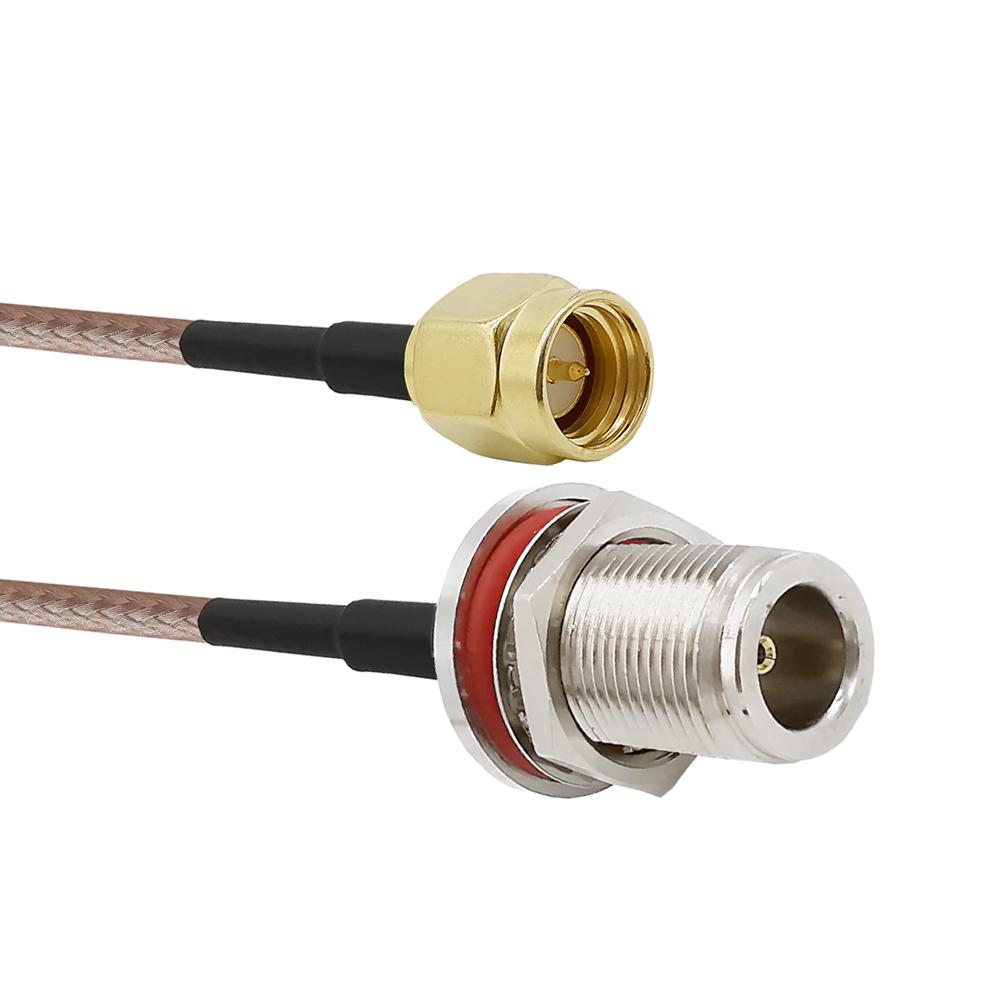 N Female Bulkhead To SMA Male Plug RG316 Pigtail Cable RF Coaxial Cables Jumper Cable SMA Female to Male cable