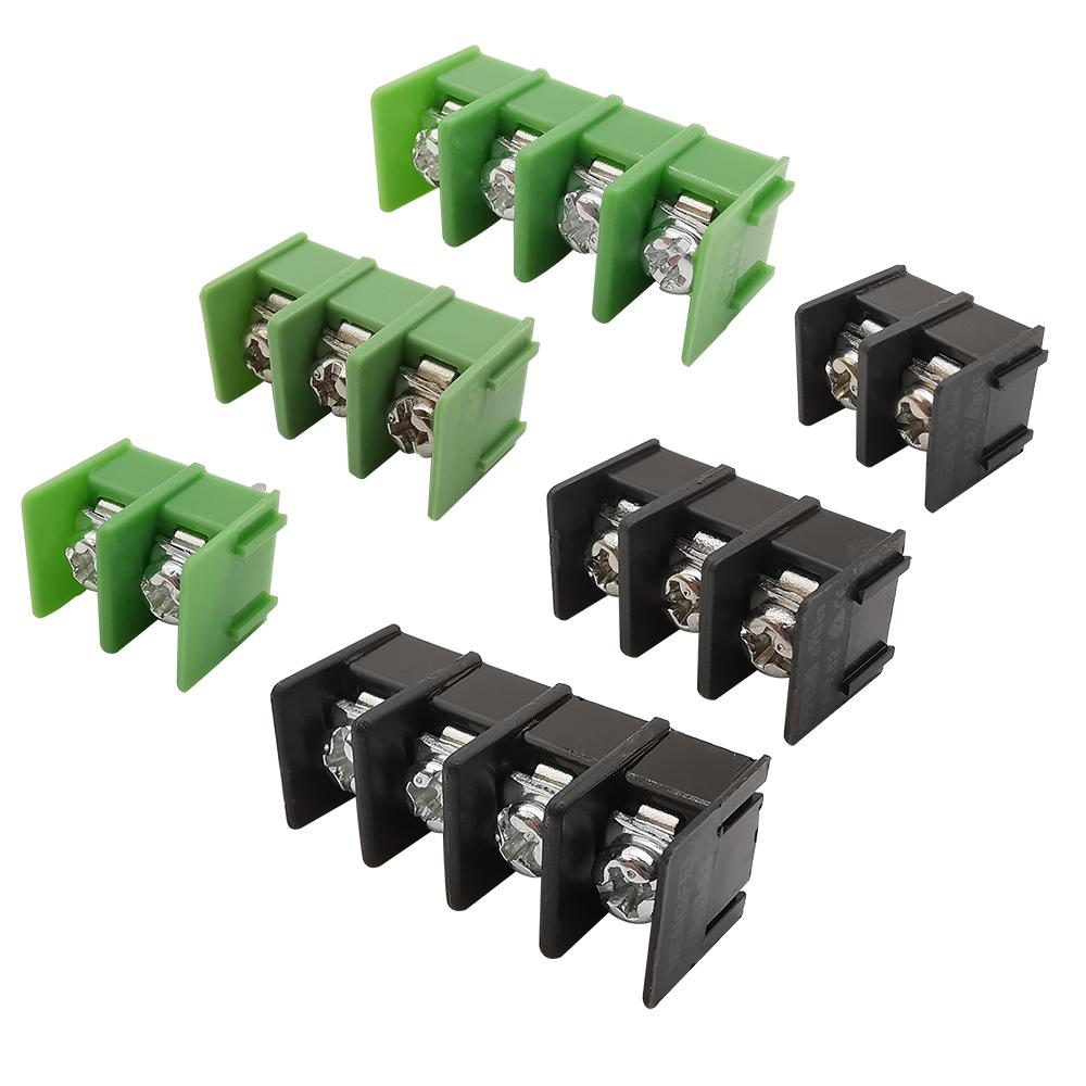 20pcs KF7.62mm 2/3/4Pin Pcb Screw Terminal Block Connectors 300V 20A 7.62mm Pitch Straight Needle Connector Black Green Adapter