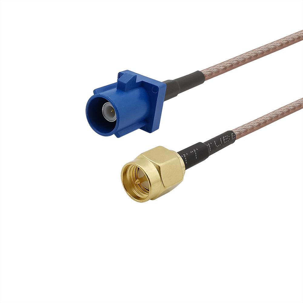 50CM RG-316D Cable Fakra C Adapter to SMA Male Plug GPS Antenna RG316D Extension Cable Wire Connector
