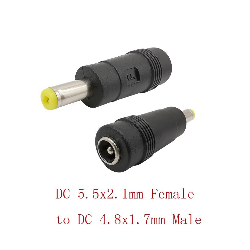 1/2/5/10Pcs 5.5x2.1mm Female to 4.8x1.7mm Male DC Power Plug Jack Adapter DC Conversion 5.5*2.1mm to 4.8*1.7mm female to male