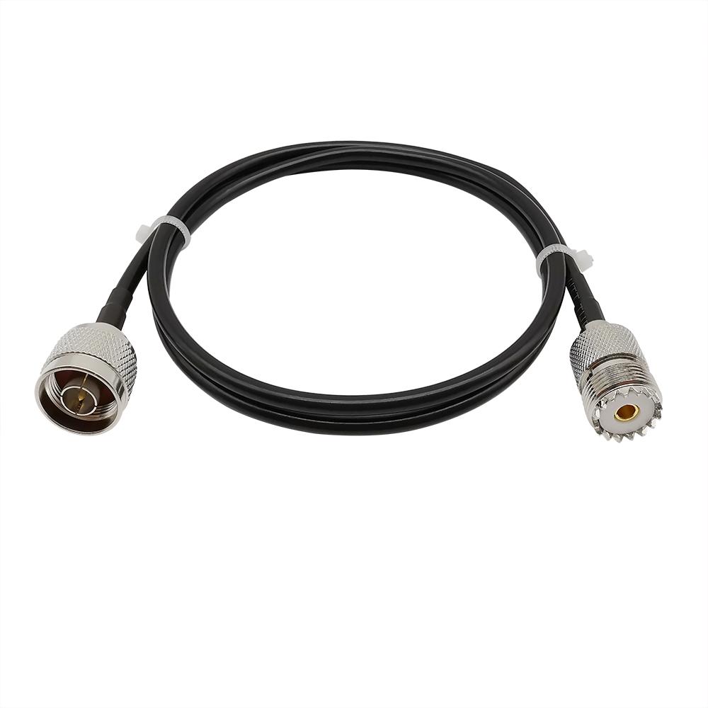 LMR-195 N Type Male to UHF Female SO-239 PL259 Two-Way Radio Antenna RF Pigtail Cable UHF WIFI extension 0.5/1/3/5/8/10/12/15M