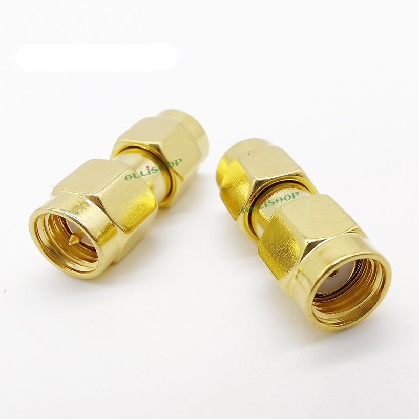 10Pcs RP SMA male to SMA Male female pin RF Coax Adapter SMA male to male connector Straight goldplated SMA adapter
