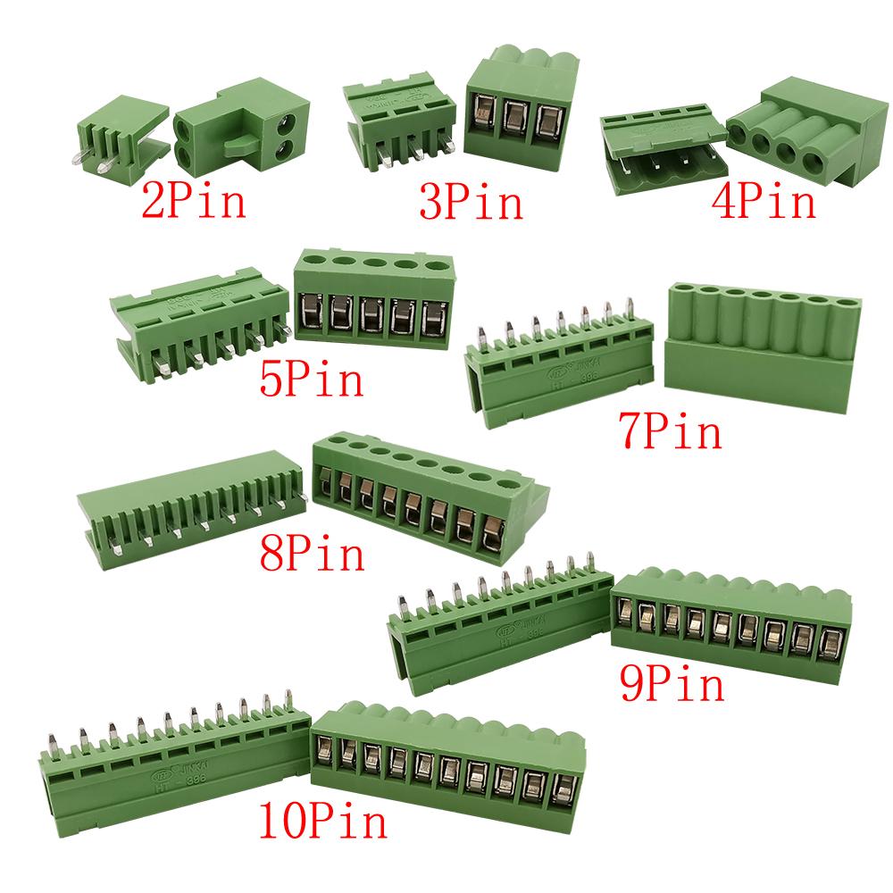 20Pcs/10sets HT3.96mm Pitch PCB Screw Terminal Blocks Connectors Straight Terminal Plug Adapter2/3/4/5//7/8/9/10Pin Male Female