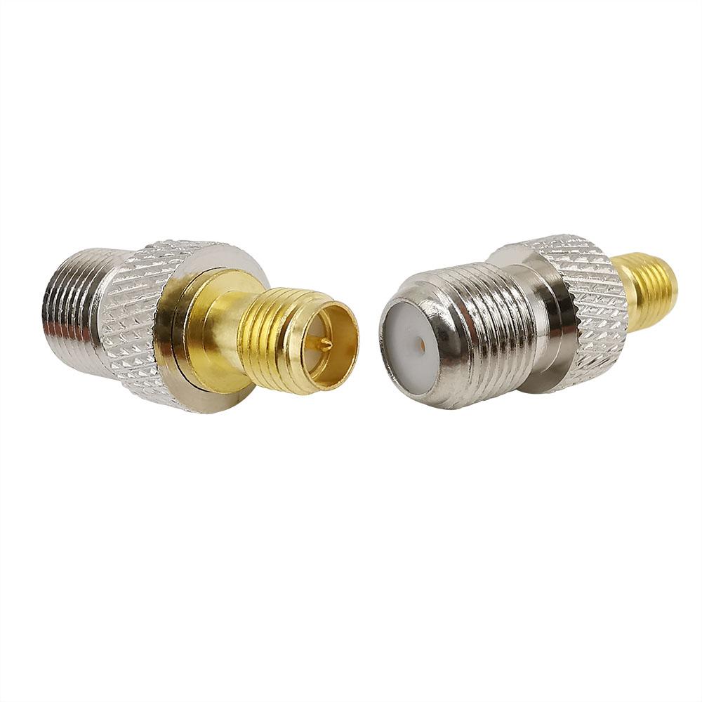 2PCS RP-SMA Female to F Female connector F to RPSMA female adapter for Satellite Boxes Set Top Boxes CATV Networks Antenna