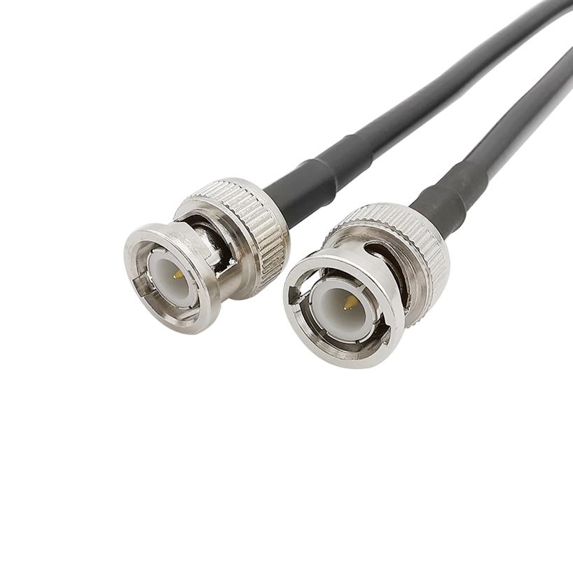 Double BNC Type Plug RG58 Cable Crimp Connector BNC Male to BNC Male Plug RG58 RF Coaxial Extension Pigtail Wire RG-58 Cord