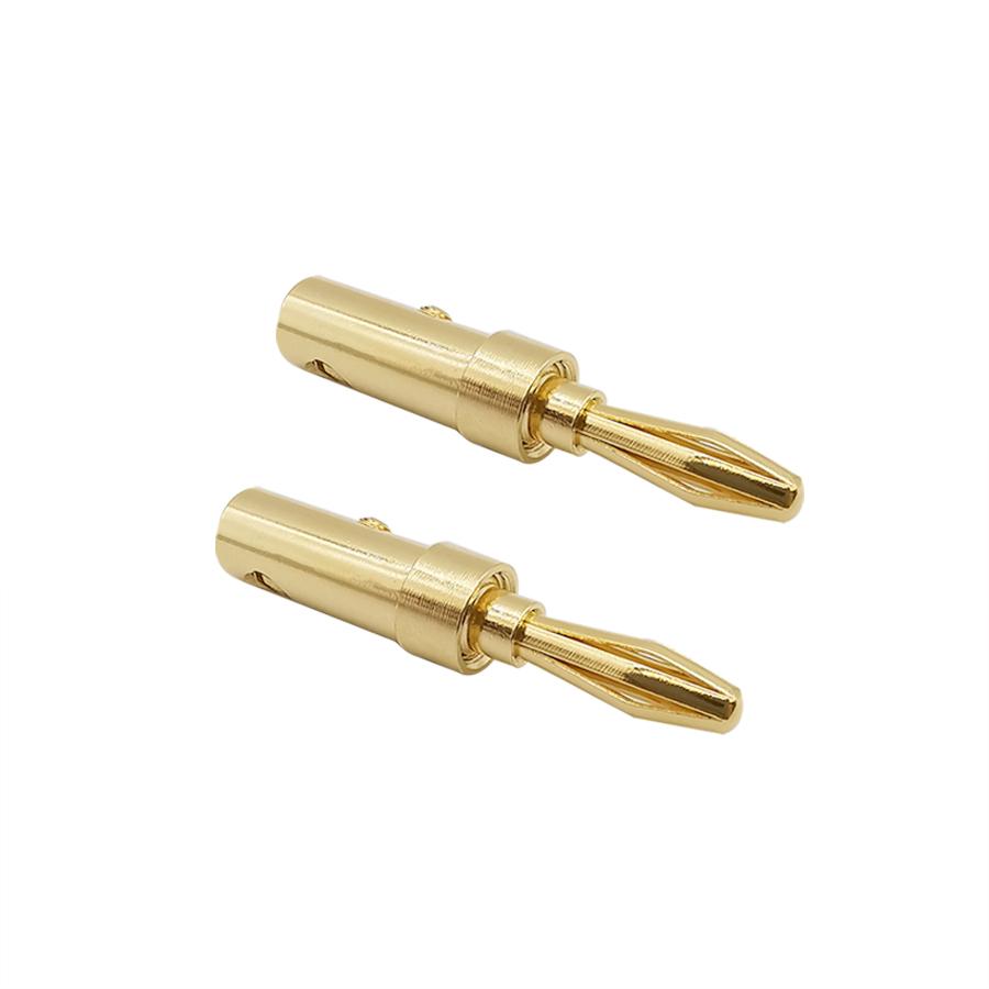 1/2Pcs Audio 4mm Banana Plugs Copper Gold Plated Speaker Cables Wire Banana Connectors For Amplifier Jack