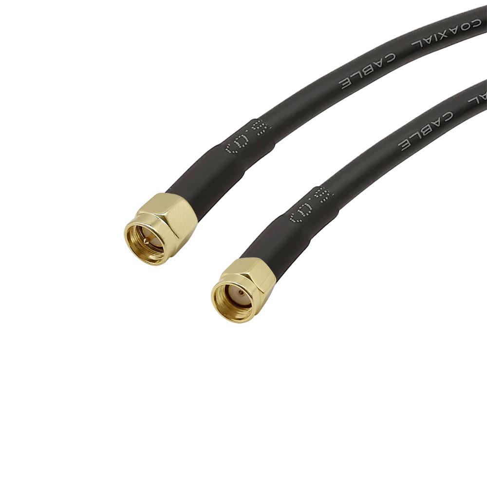 1Pcs SMA Male to RP SMA Male Plug RG58 Low-loss RF Connector Adapter WIFI Antenna Extension Cable 10/15/20/30/50cm