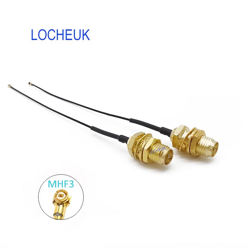 5PCS IPX IPEX U.FL MHF3 to RP SMA Female Jack (Male Pin) Bulkhead RF Pigtail Jumper Cable 0.81mm RP SMA female to MHF3