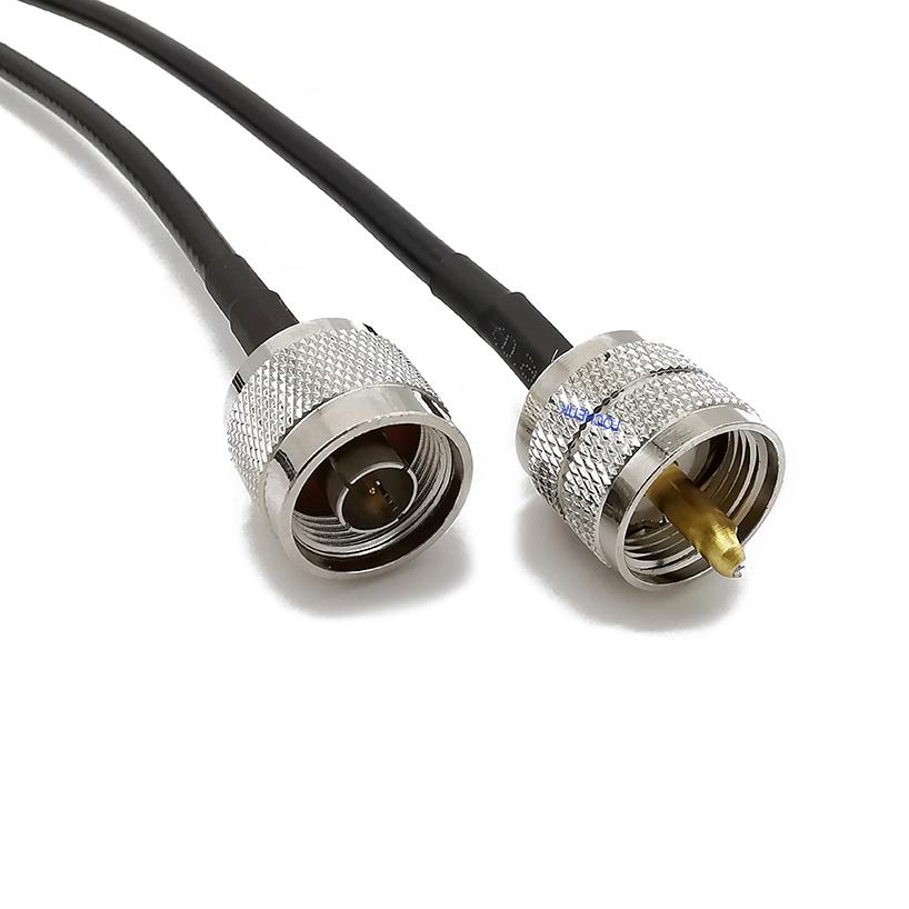 2Pcs 1/5/10meter LMR200 N Type Male Plug to UHF PL-259 Male Plug Connector Antenna Extension LMR200 Pigtail Jumper Wire