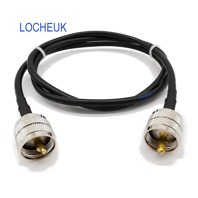 1Pcs 50cm UHF PL259 Connectors Male To Male Plug Coax Pigtail Extension Jumper Cable Cord RG58 Coaxial Cable Connector
