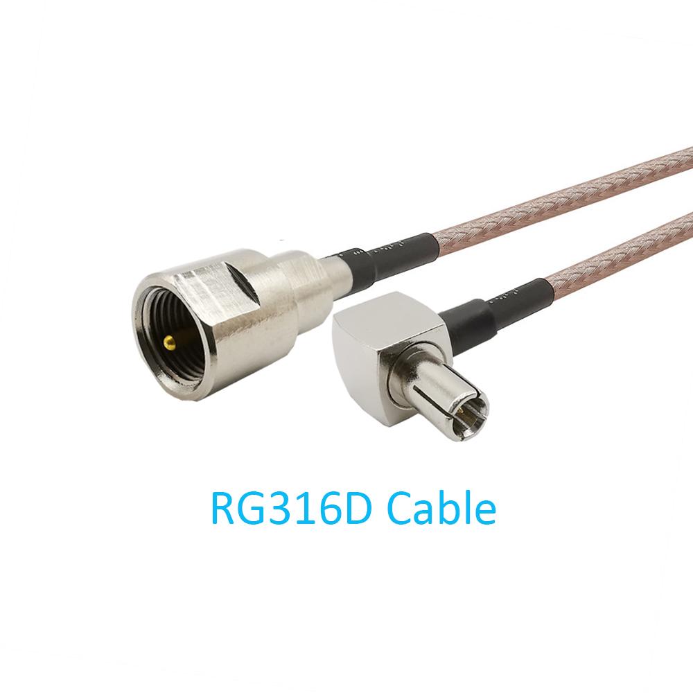 5PCS FME Male To TS9 Male Right Angle Connector RG316D Cable Pigtail FME to TS9 Male Plug Adapter RG316D Jumper cable
