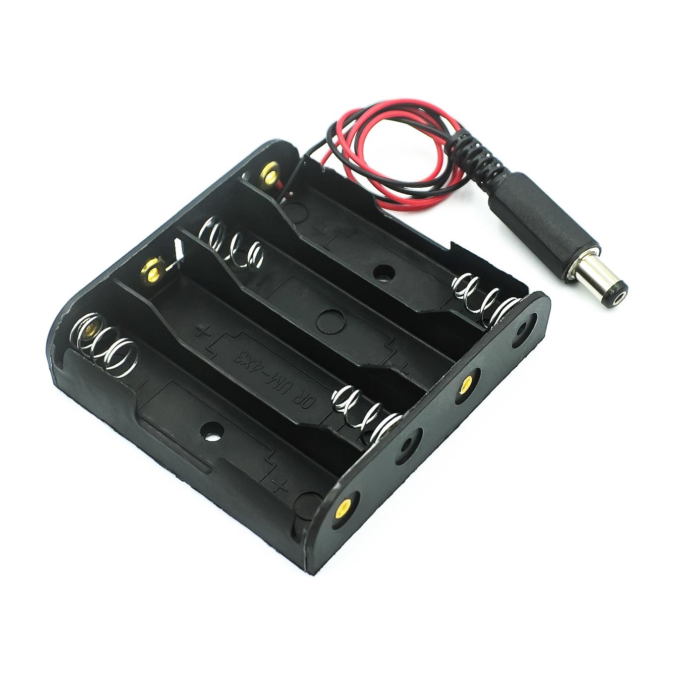 5PCS/lot Battery case for 4pcs AA battery Arduin