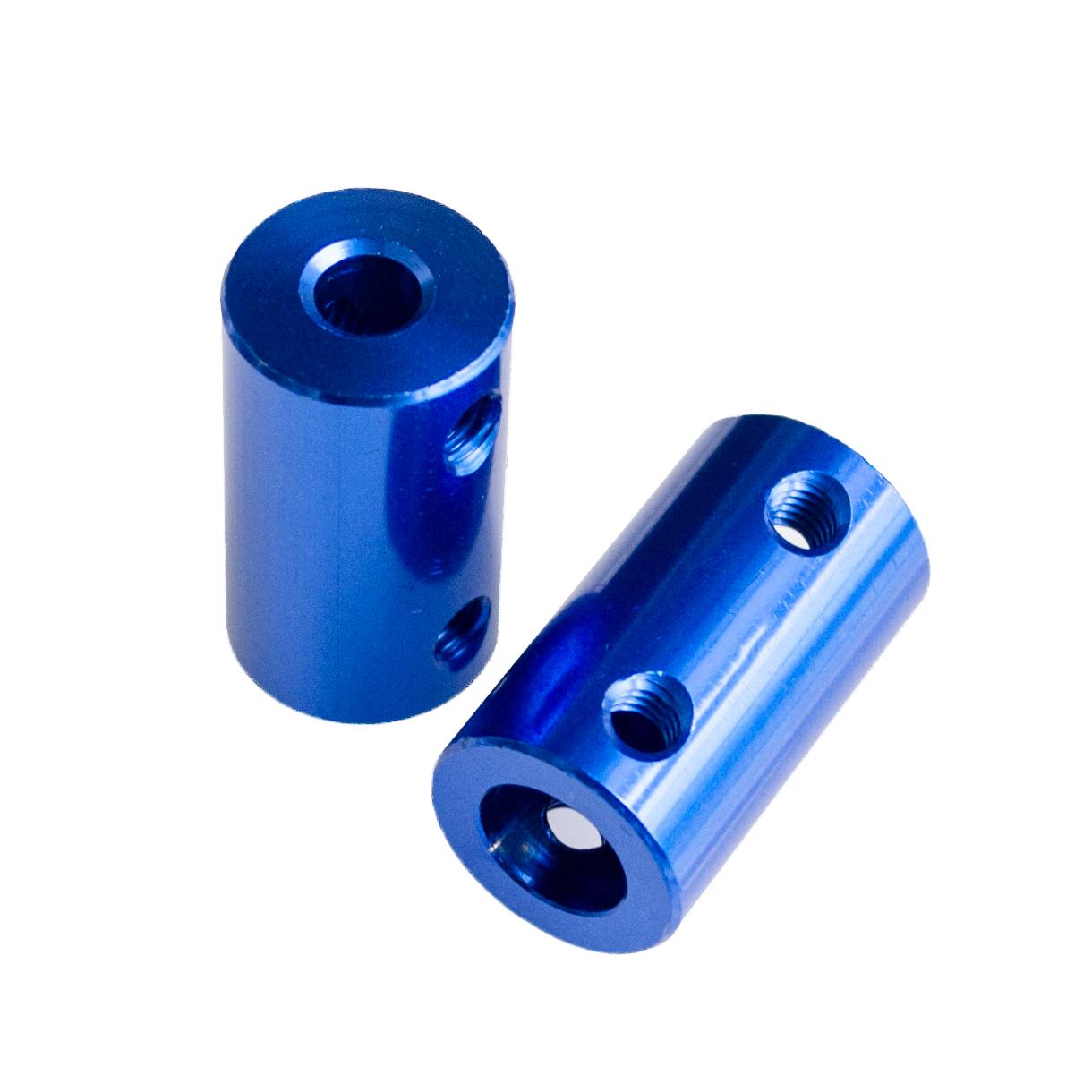 blue aluminum alloy coupler D14 L25 5mm with 8mm for 5mm shaft 8mm shaft for motor shaft ship model coupling