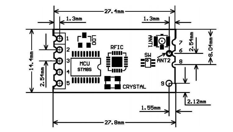 HC-12-SI4463-wireless-microcontroller-serial-433-long-range-1000M-with-antenna-for-Bluetooth