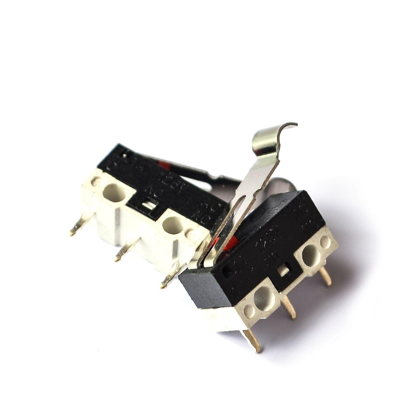 10pcs Limit Microswitch With Three Straight Legs Mouse Side Key Momentary Micro Limit Switch 1A/125VAC For MK7/ MK8