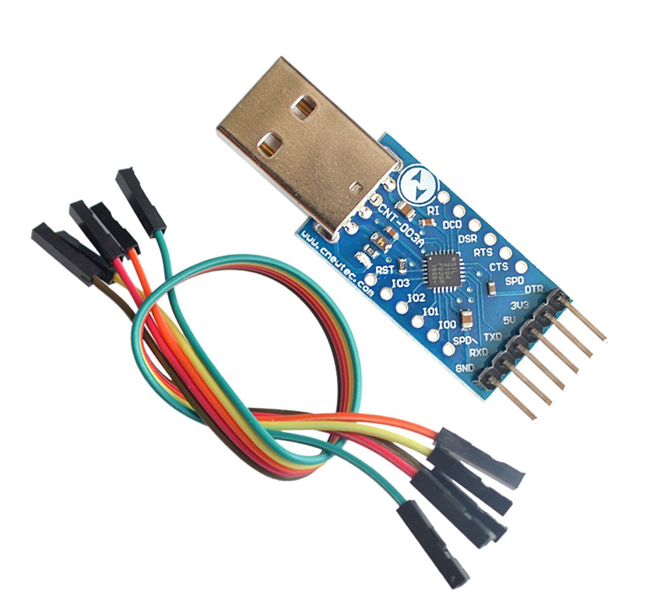 USB 2.0 to TTL UART 6PIN Module Serial Converter CP2104 STC PRGMR Replace CP2102 With Dupont Cables