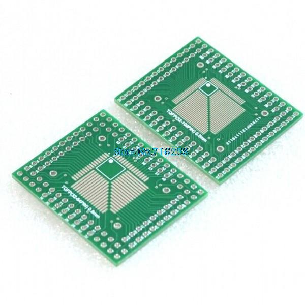 10pcs-lot-FQFP-TQFP-32-44-64-80-100-LQF-SMD-turn-dip-0-5-0-8-mm-adapter-plate