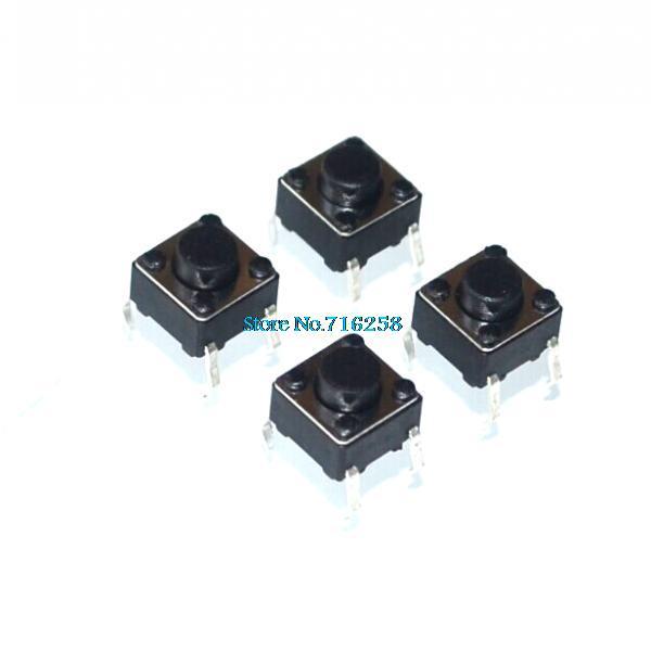 100pcs/lot 6X6X4.3 DIP Tactile Tact Mini Push Button Switch Micro Switch Momentary 6*6*4.3mm