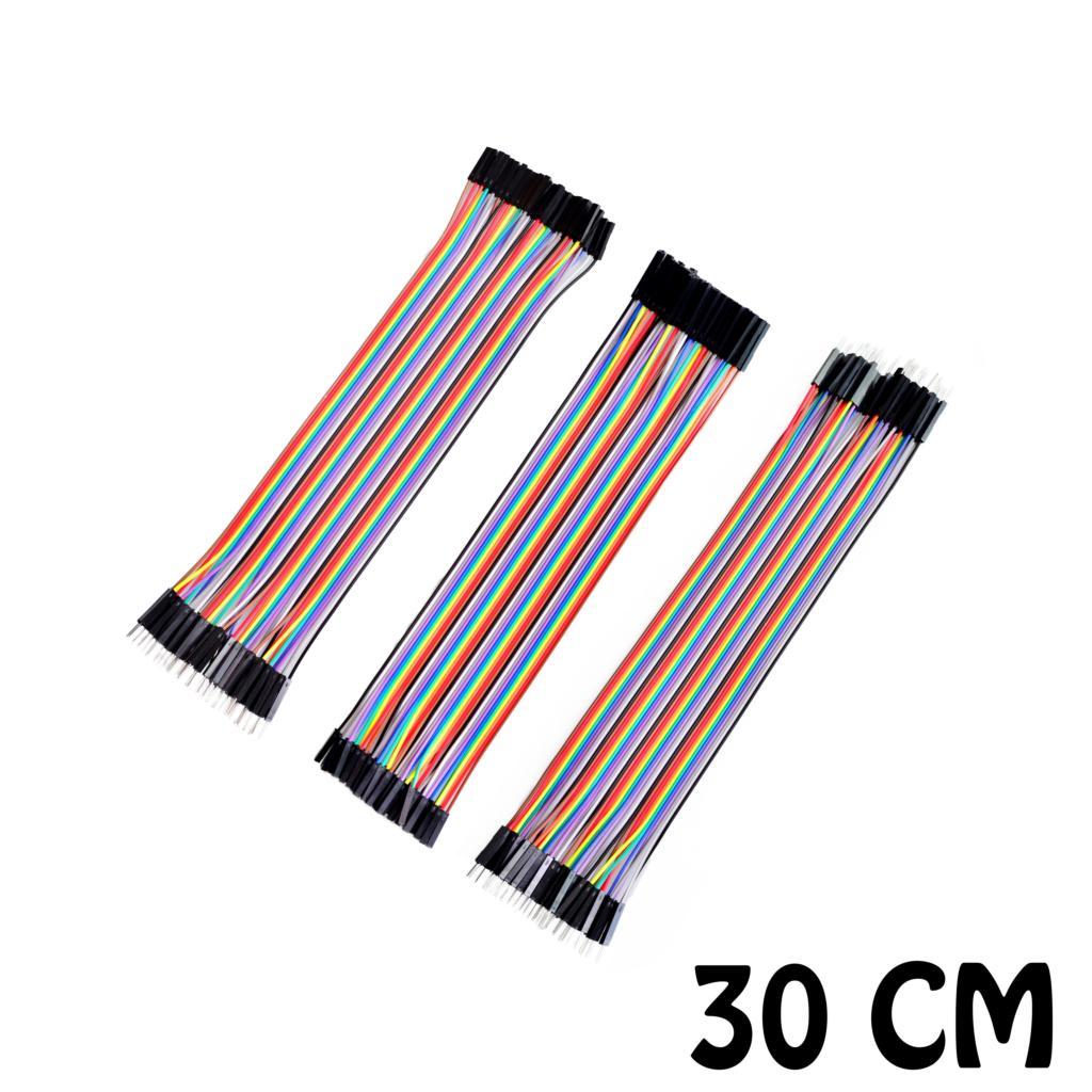 120pcs 30cm male to male + male to female and female to female DuPont cable line Jumper Connector Breadboard