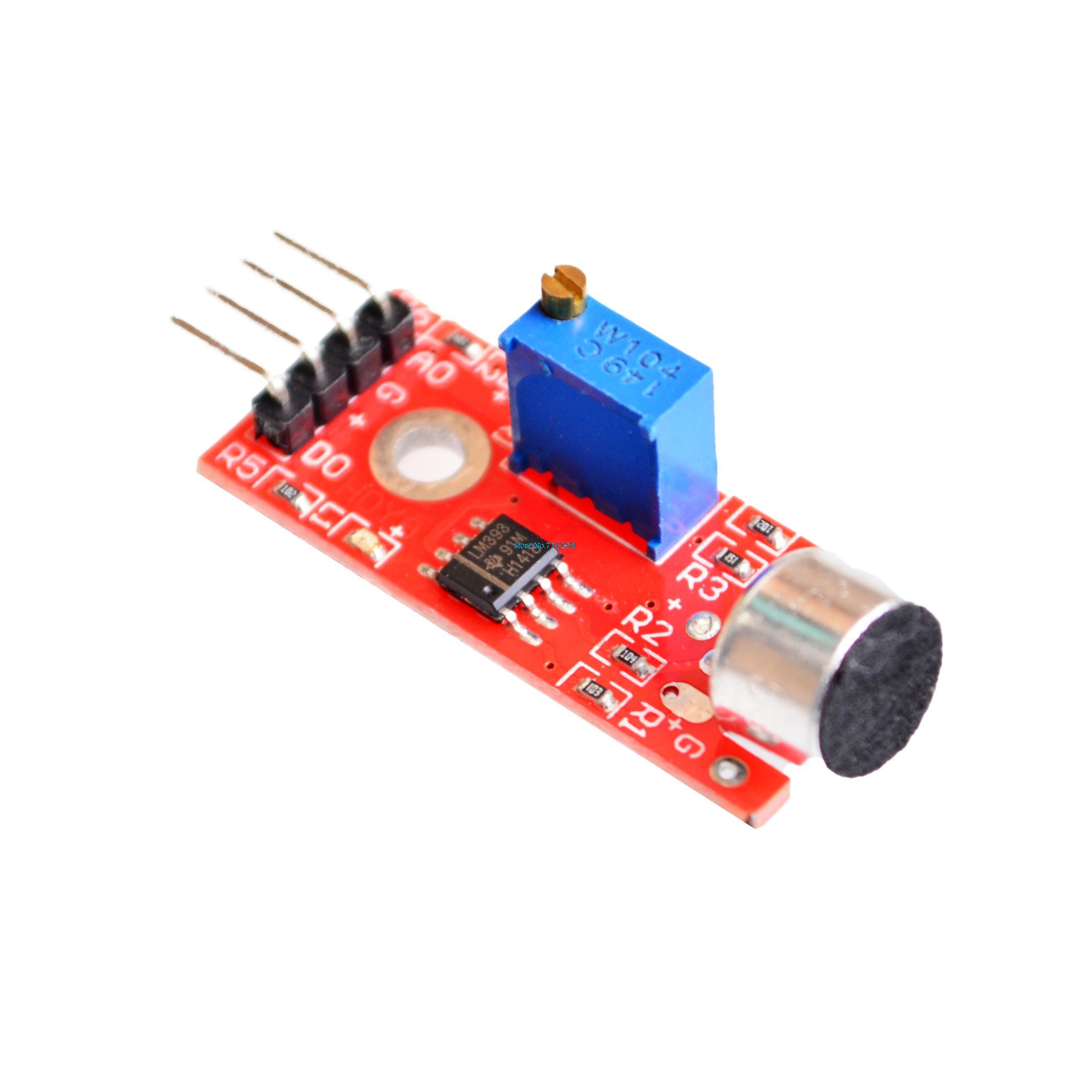 10pcs/lot KY-037 New 4pin Voice Sound Detection Sensor Module Microphone Transmitter Smart Robot Car for arduino DIY Kit