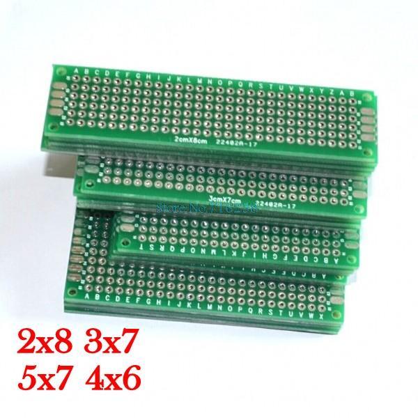 4x Double-Side Prototype PCB Universal Board, 5x7 4x6 3x7 2x8CM