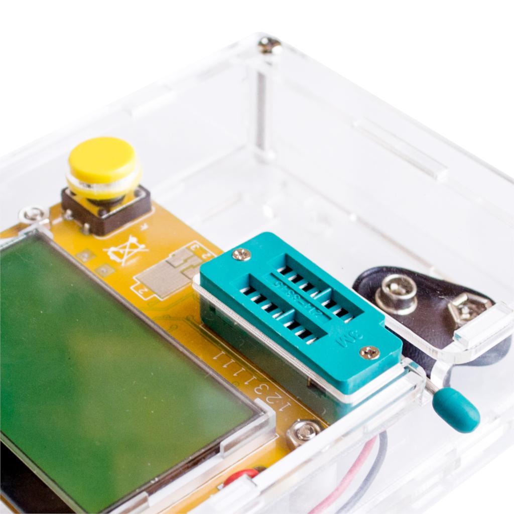 Diode-Triode-Capacitance-ESR-Meter-MOS-PNP-LCR-T4-Transistor-Tester-LCD-Display-Mega328-Transistors-Diodes-Acrylic-Case