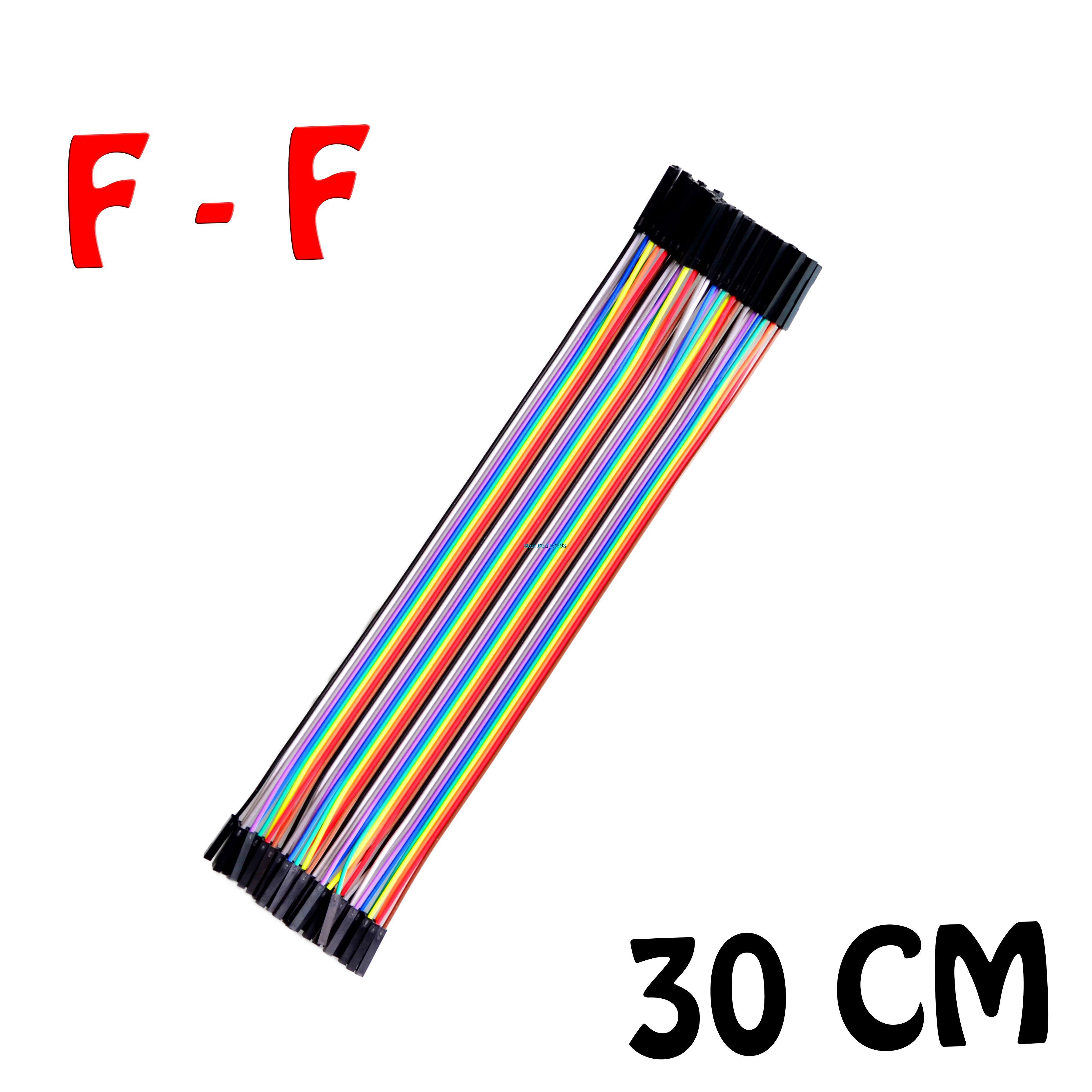 40pcs/lot 30cm 1p-1p Famale to Female jumper wire Dupont cable  Breadboard