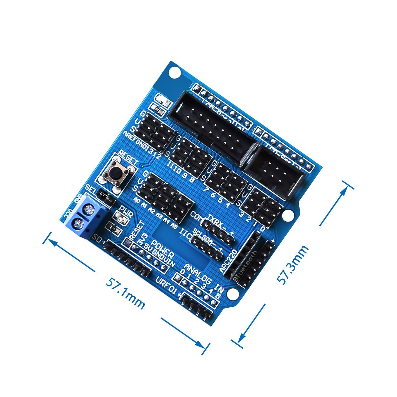 Free shipping Sensor Shield V5.0 sensor expansion board UNO MEGA R3 V5 for Arduino electronic building blocks of robot parts