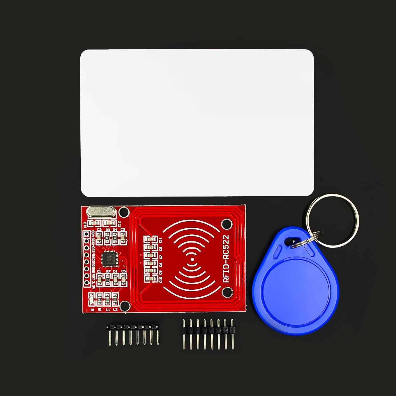 MFRC-522 RC522 RFID RF IC card inductive module with free S50 Fudan card key chain wholesale red